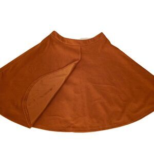 orange fleece A-line skirt size M